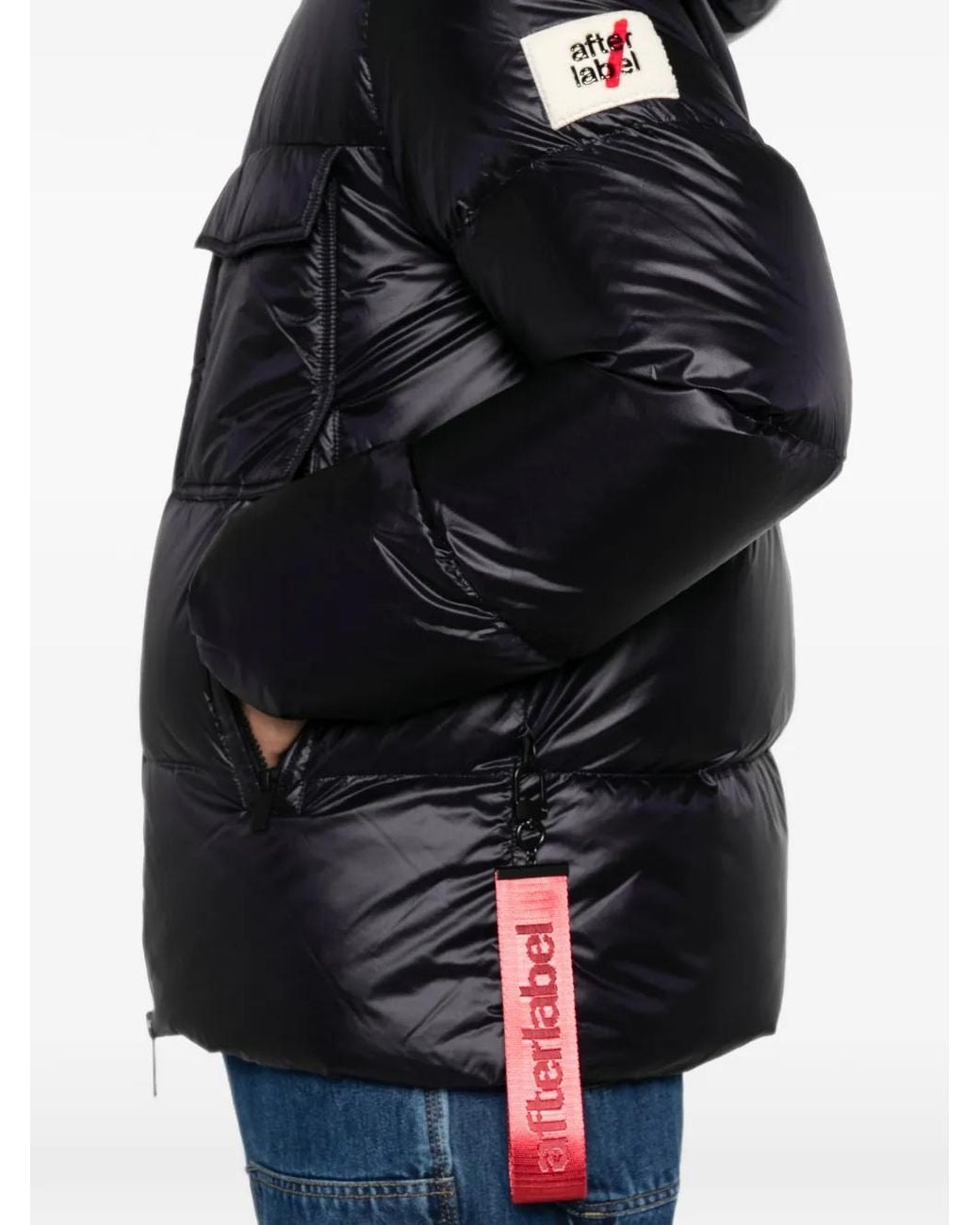 AFTER LABEL Black Katalla Quilted Hooded Jacket for men