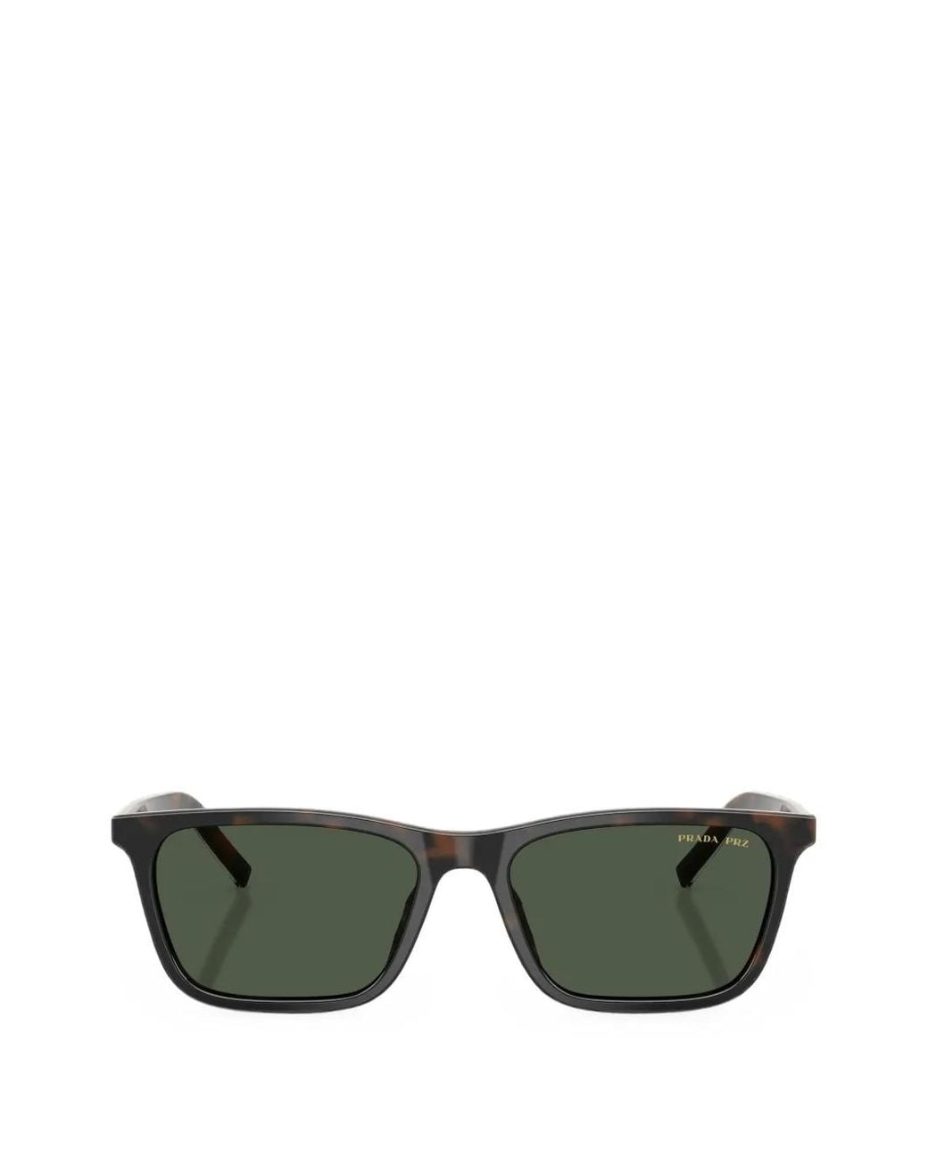 Prada Green Pr D19S Rectangle-Frame Sunglasses for men