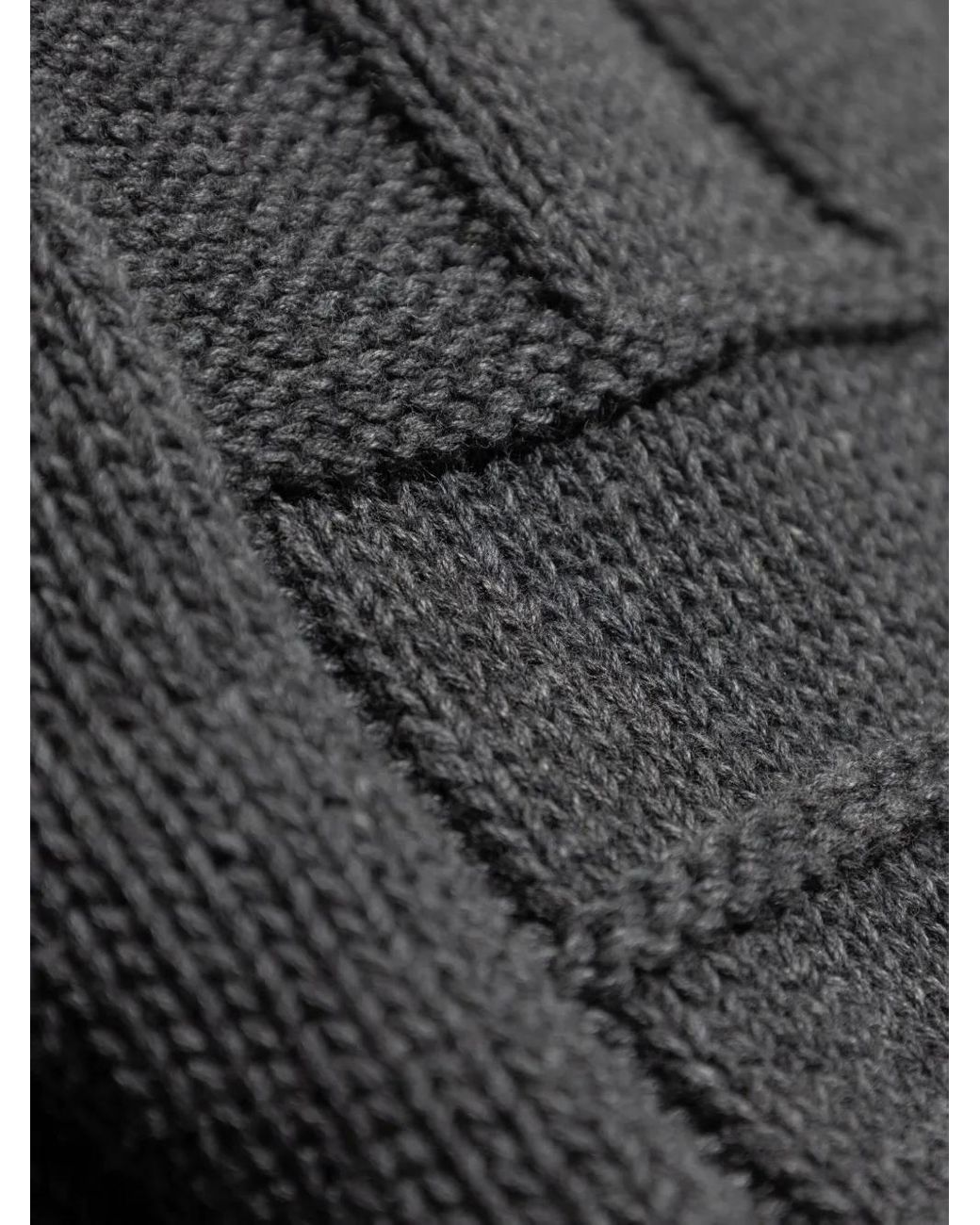 KENZO Gray Embossed-Knit Sweater for men