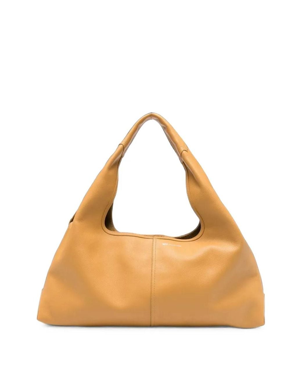 AMI Natural Etienne Leather Shoulder Bag
