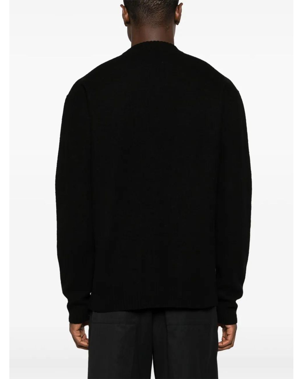 Jil Sander Black Logo Sweater for men