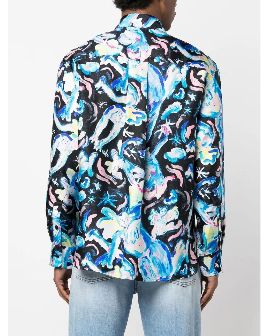 Marni Overhemd Met Print in het Blue voor heren