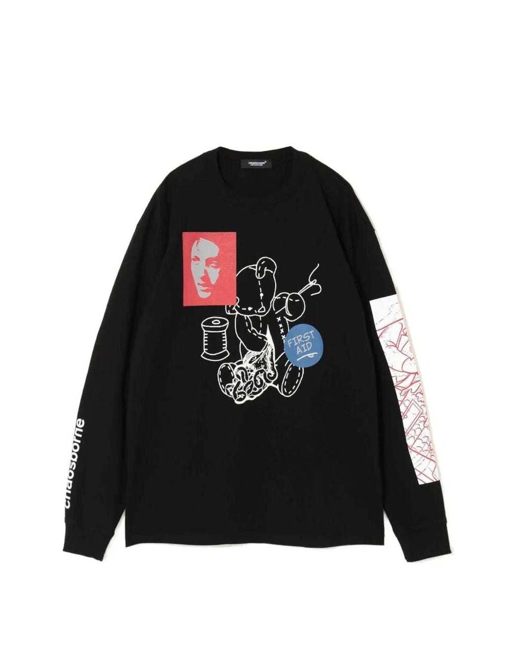 Undercover Black Graphic-Print Long-Sleeve T-Shirt for men