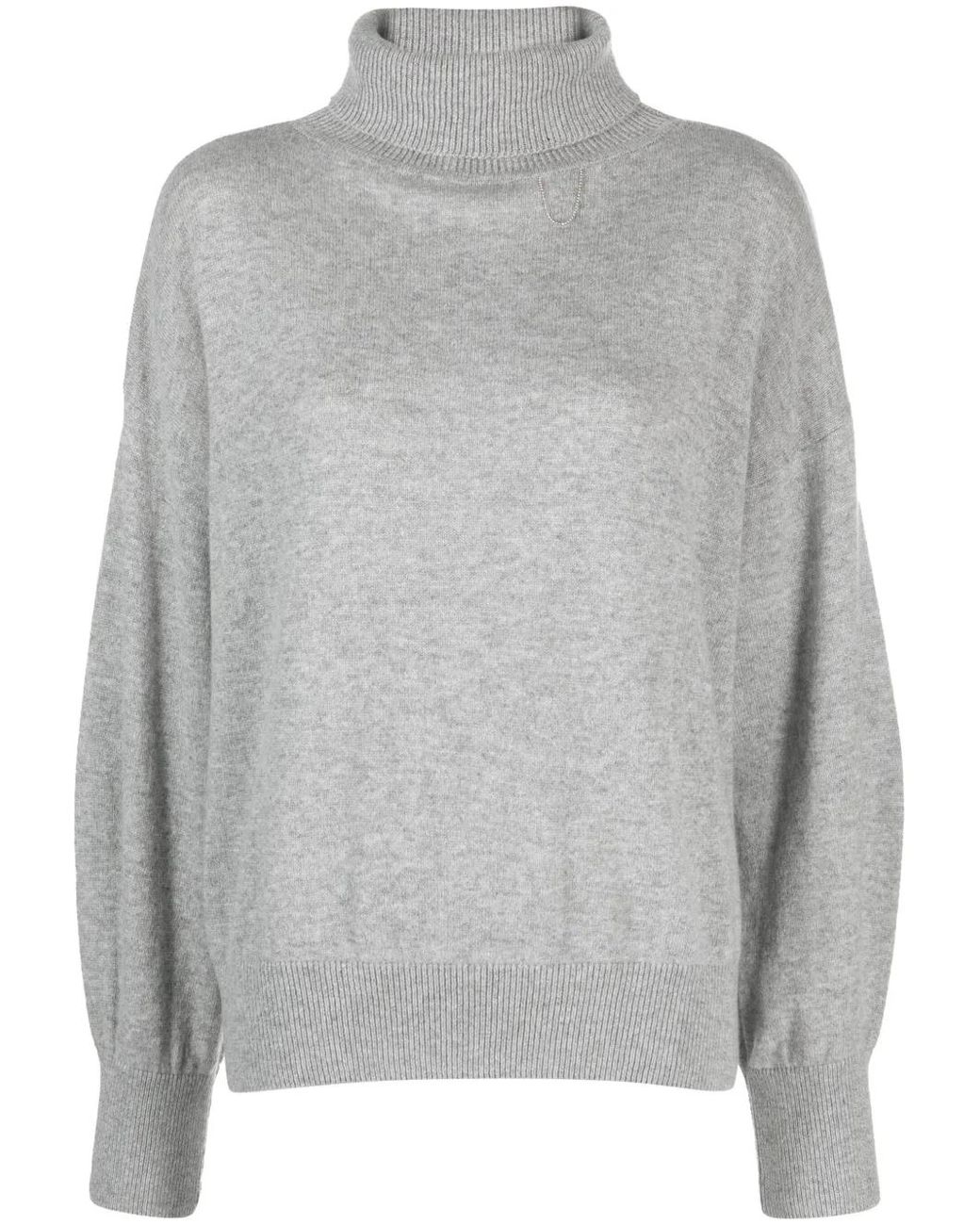 Max & Moi Gray Pretty Chain-Detail Jumper