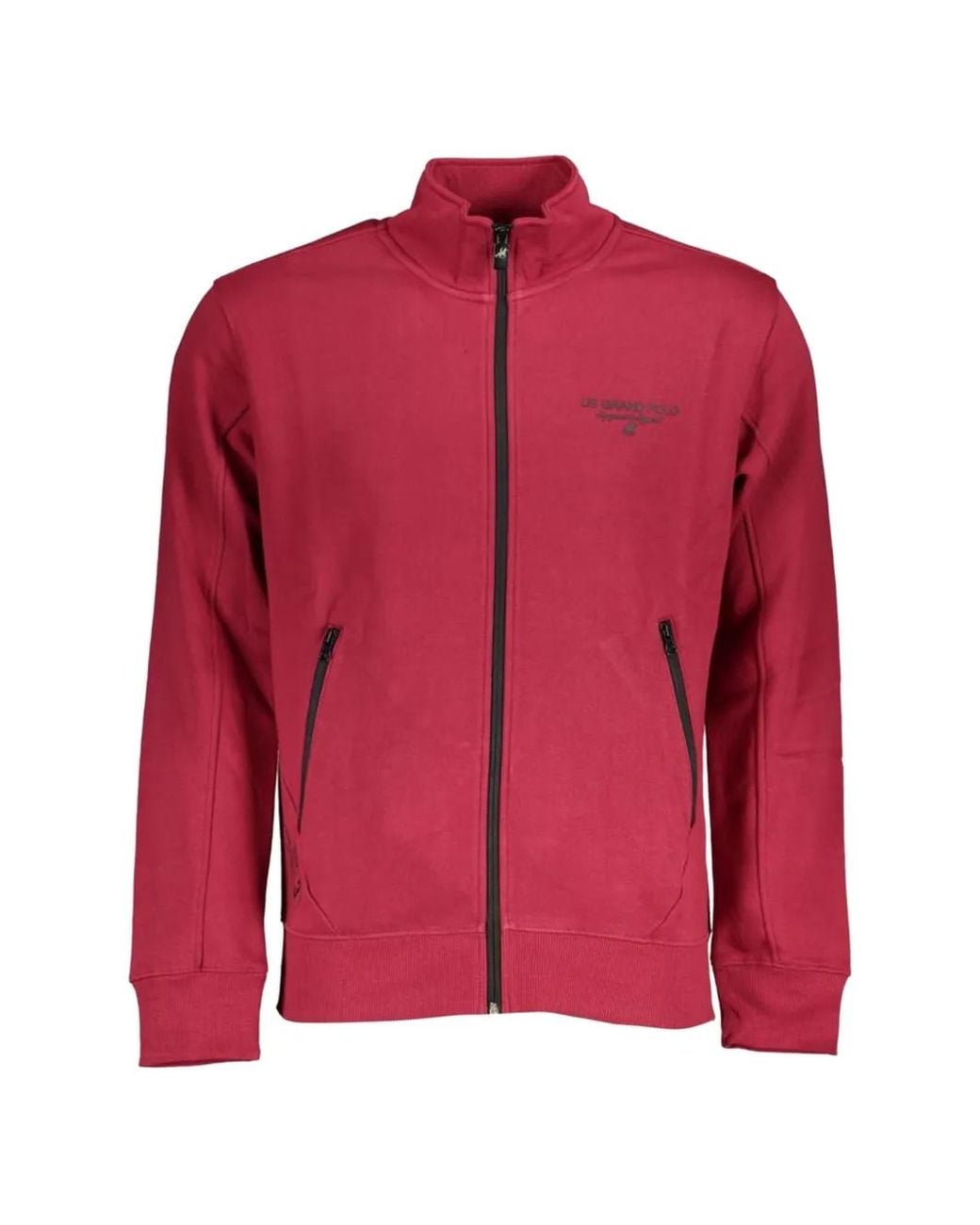U.S. Grand Red Zip-Up Sweatshirt for men