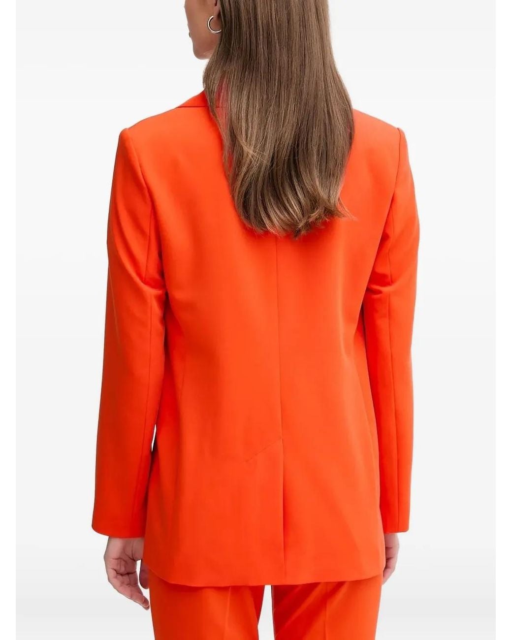 Sisley Orange Single-Button Blazer