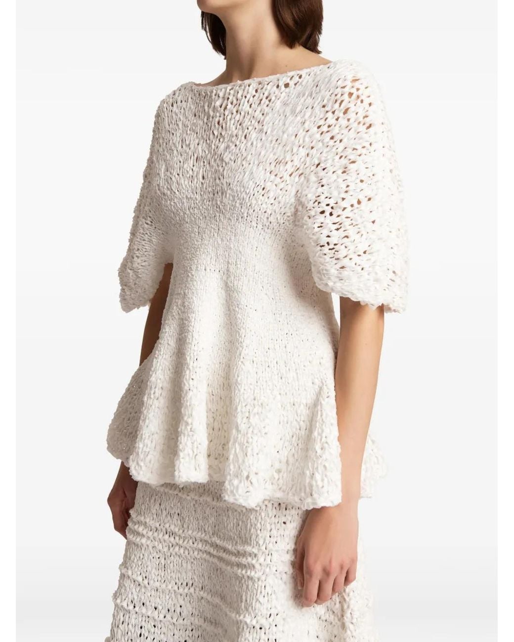 Khaite White Mathilde Top