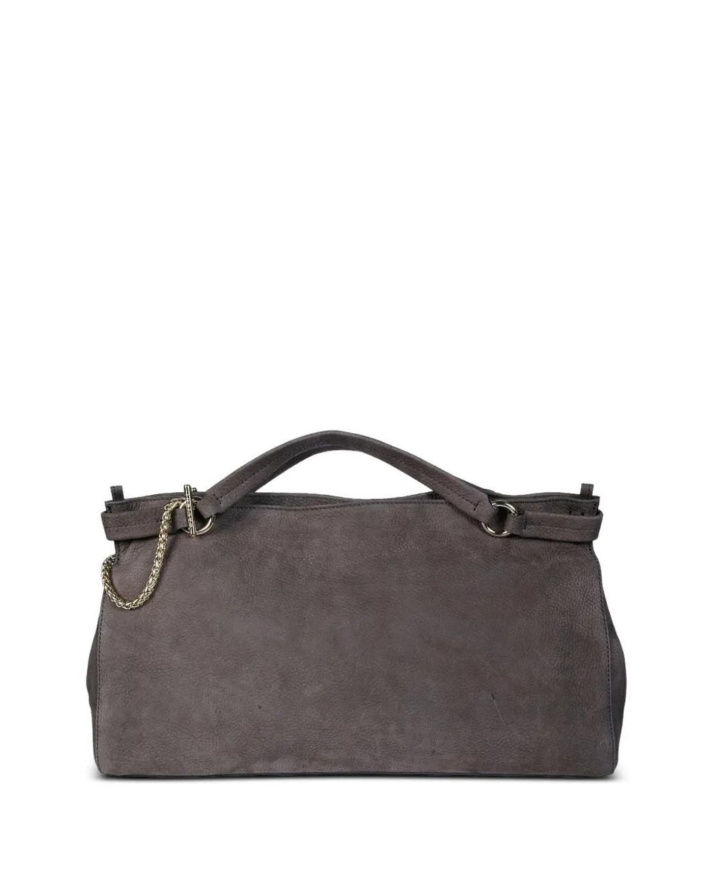 Orciani Gray Virgo M Nabucco Leather Cross Body Bag