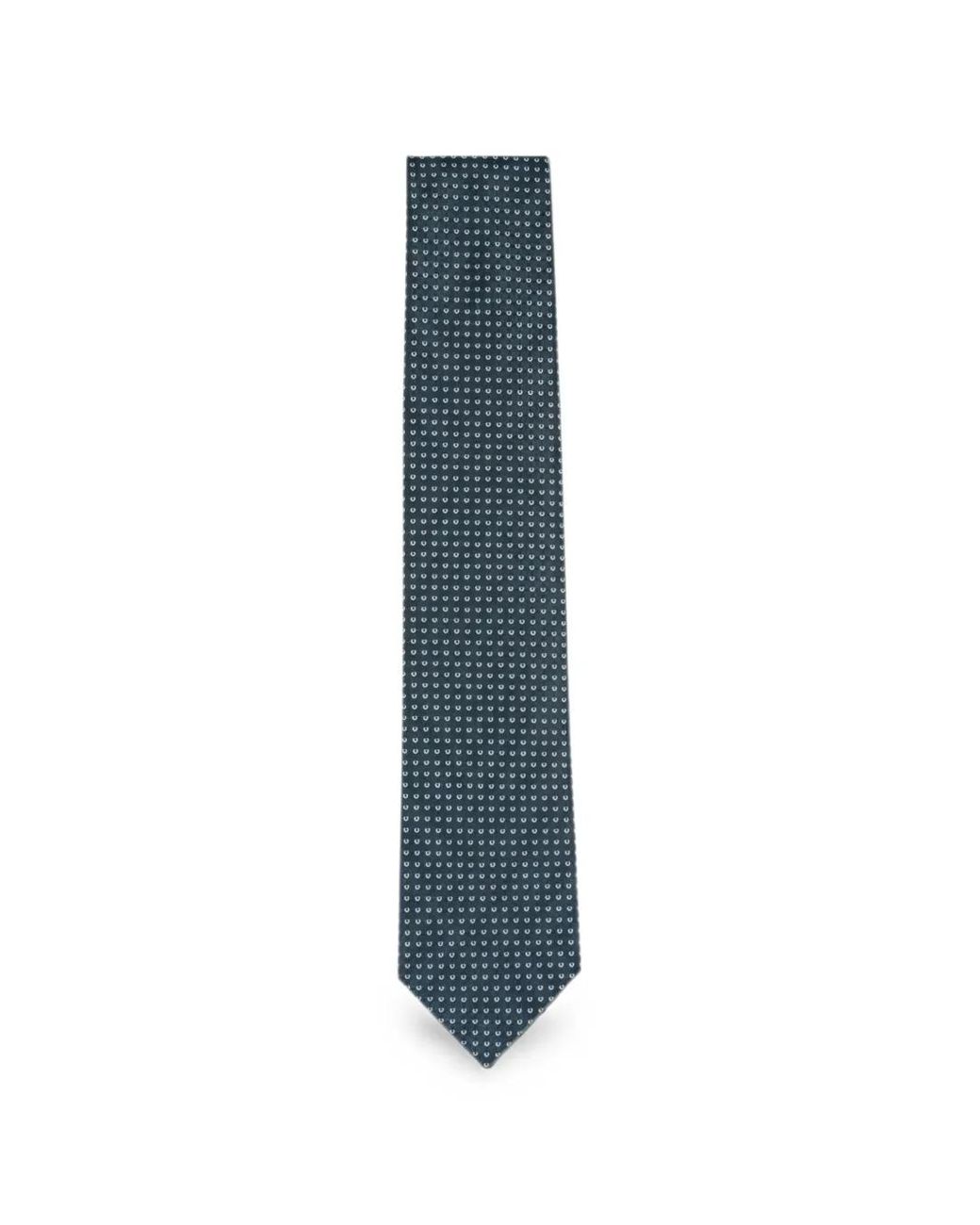 Brioni Blue Geometric-Patterned Tie for men