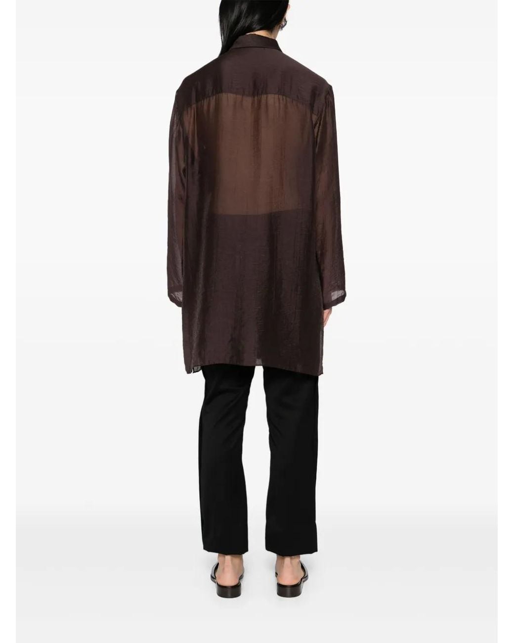 Yohji Yamamoto Brown Long-Sleeved Shirt for men