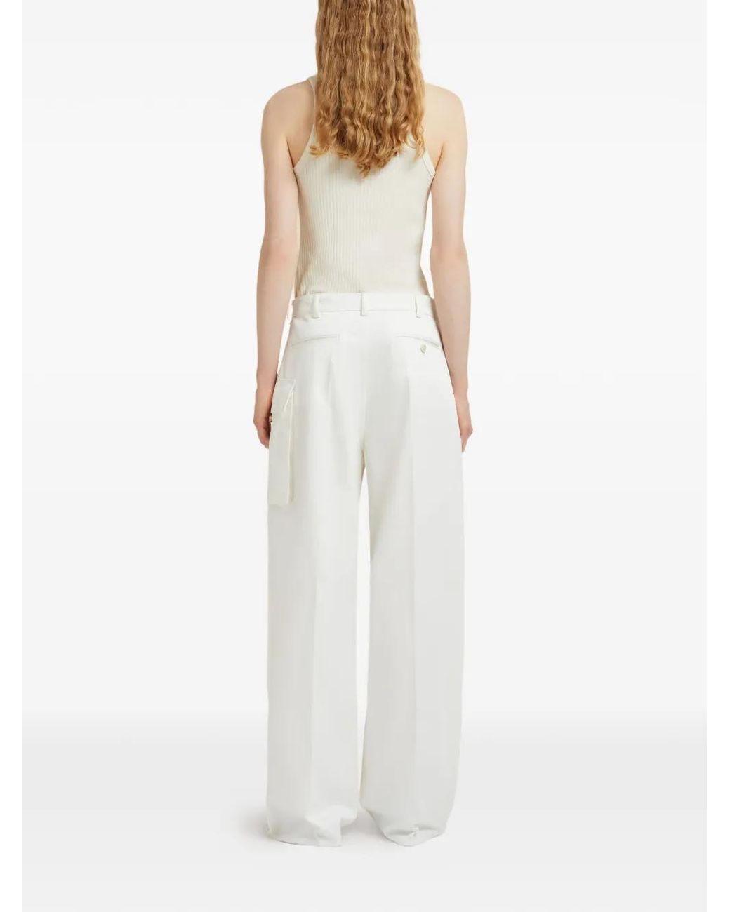 Marni White Cargo-Pocket Trousers