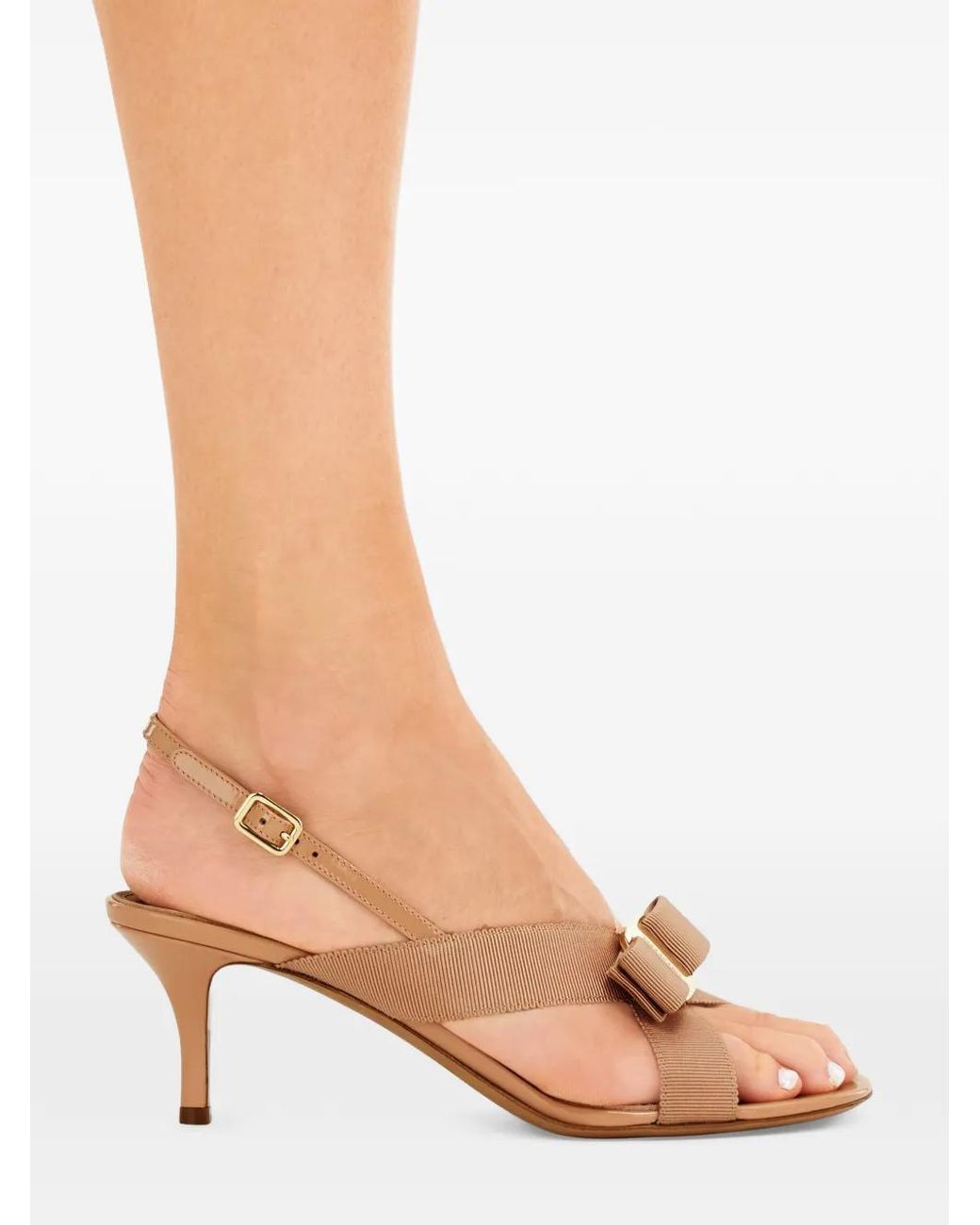 Sandali Vara Con Cinturino Posteriore 50Mm di Ferragamo in Brown