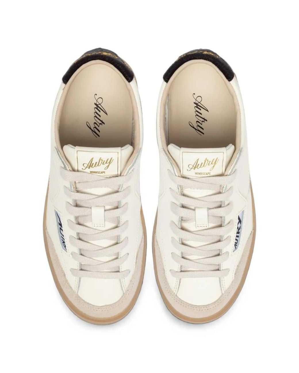 Autry White Windscape Logo-Patch Panelled Sneakers