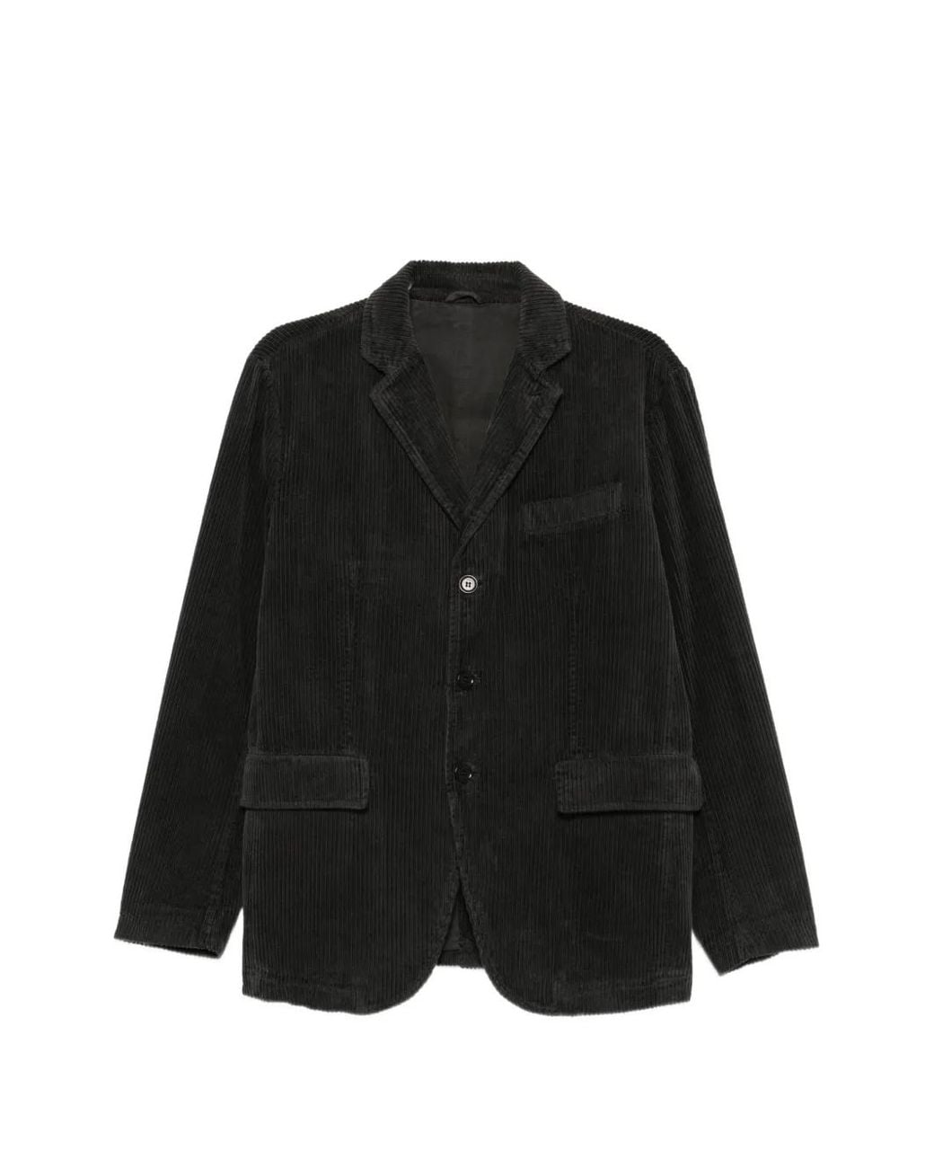 Aspesi Black Kuki Corduroy Blazer for men