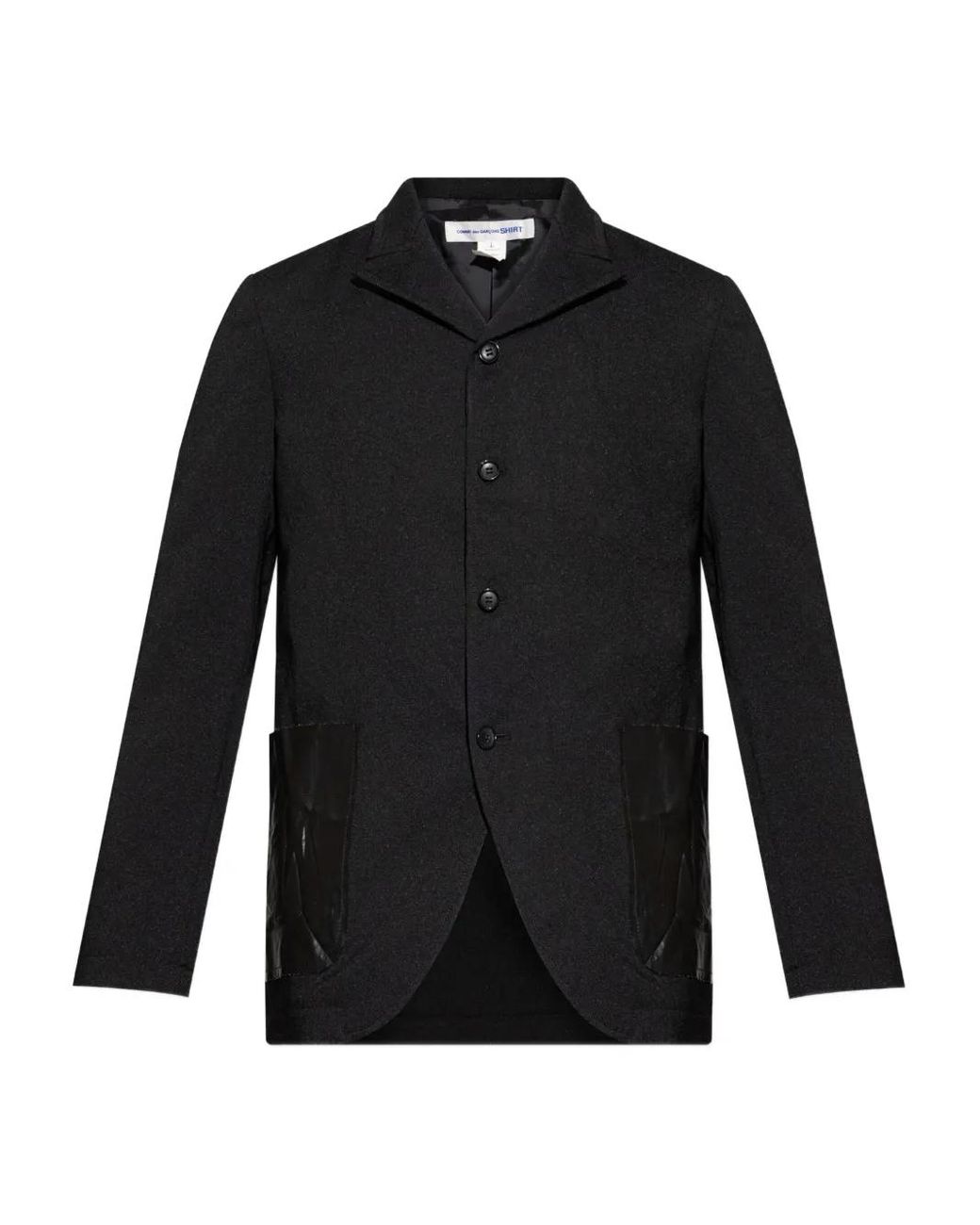 Comme des Garçons Black Patch-Pocket Buttoned Blazer for men