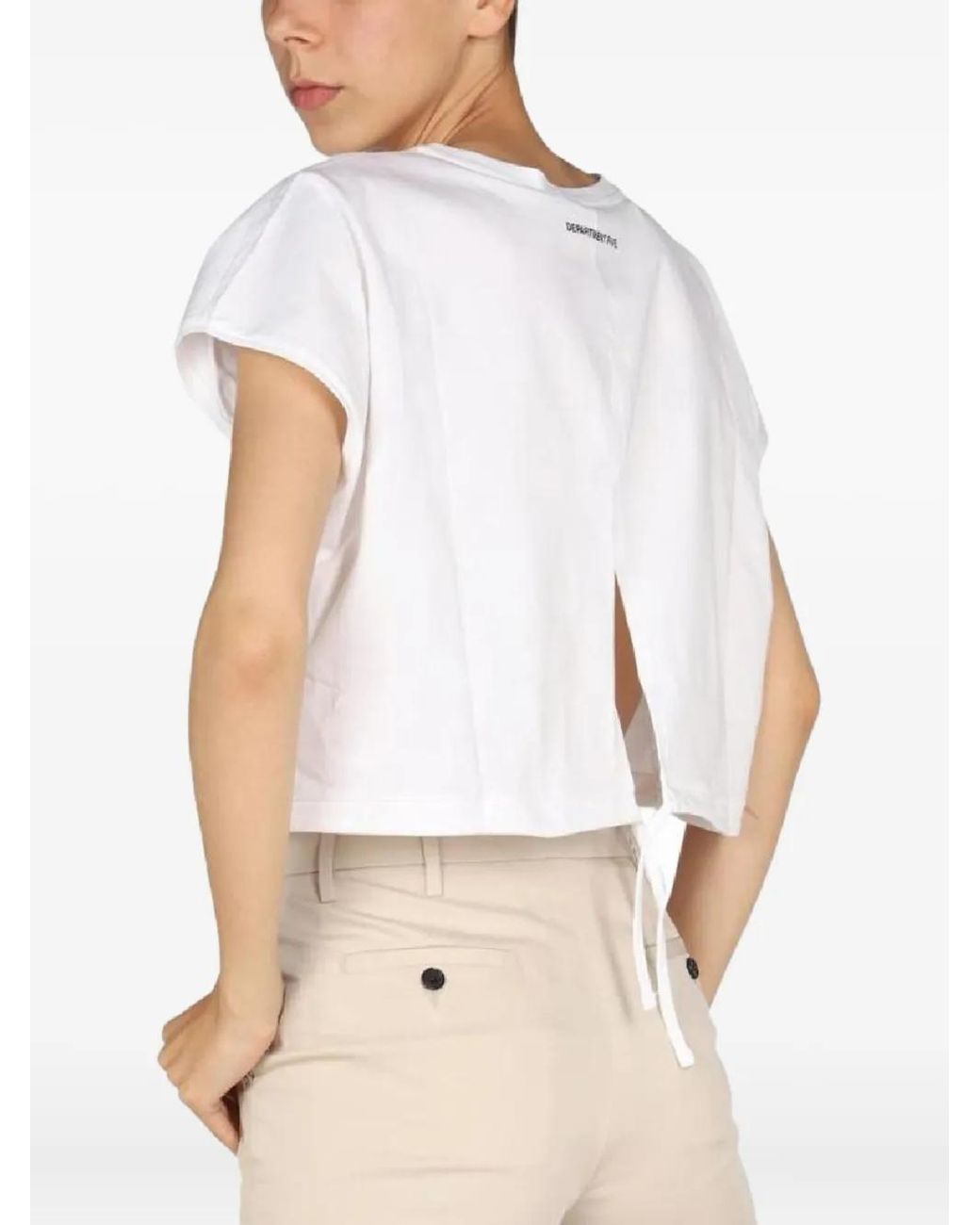 Department 5 White Yumana Open-Back T-Shirt