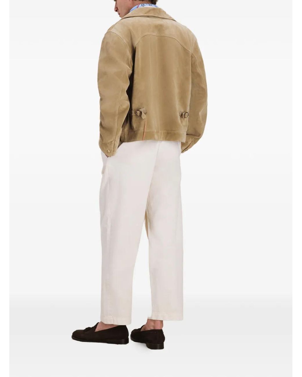 Fortela Natural Rhode Zip Suede Leather Jacket for men