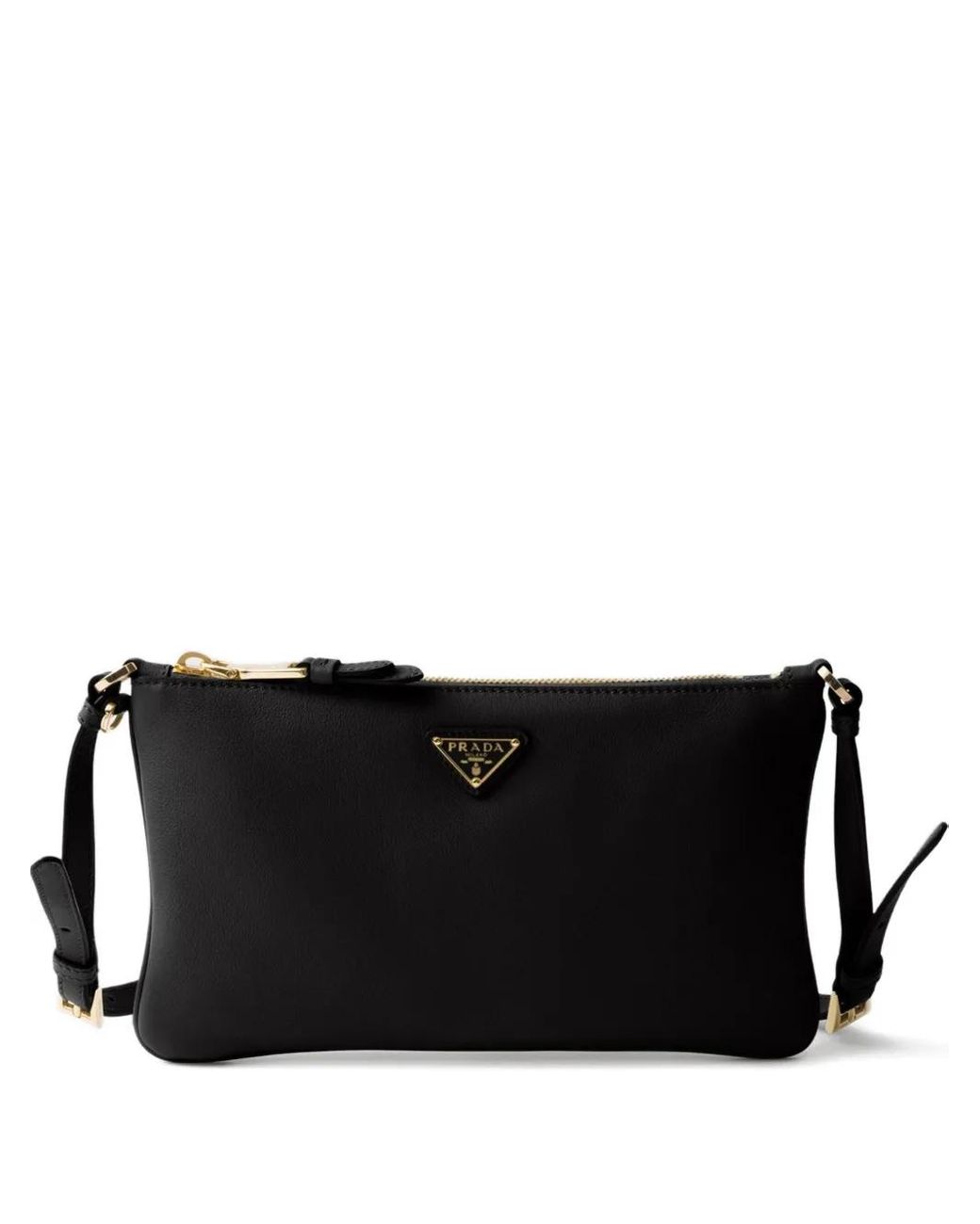 Prada Black Logo Leather Cross Body