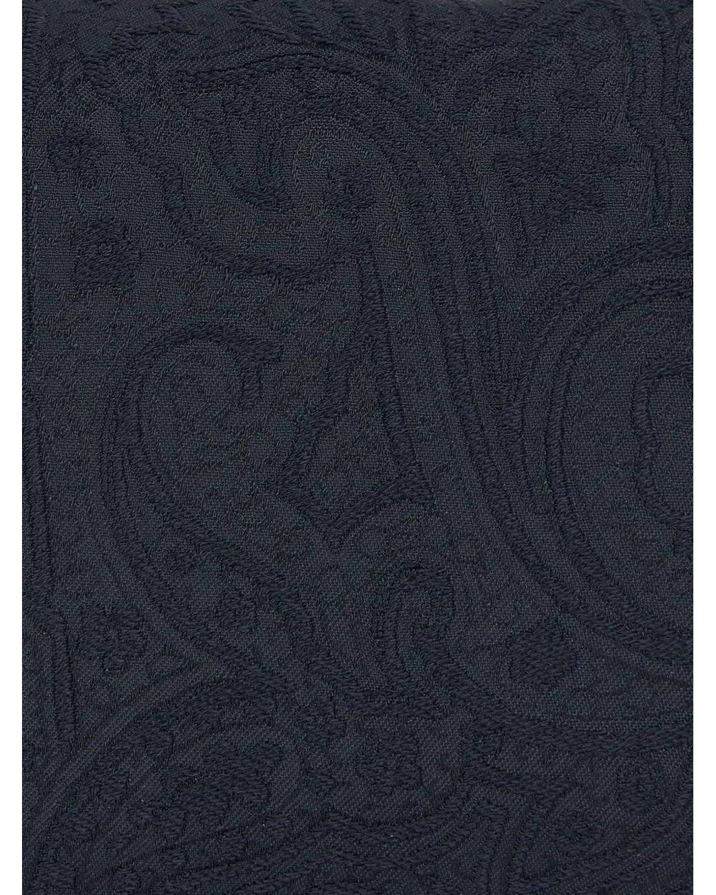 Etro Blue Jacquard Wash Bag for men