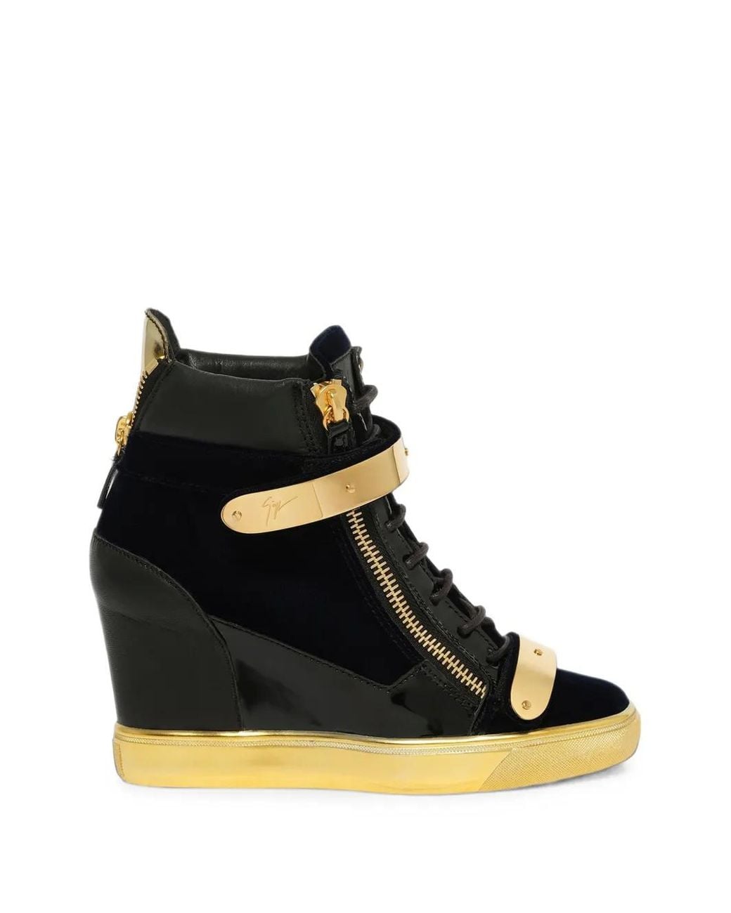 Giuseppe Zanotti Black Veronica Wedge Sneakers
