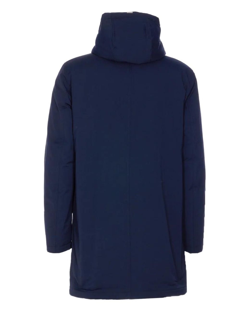 Herno Blue Hooded Coat for men