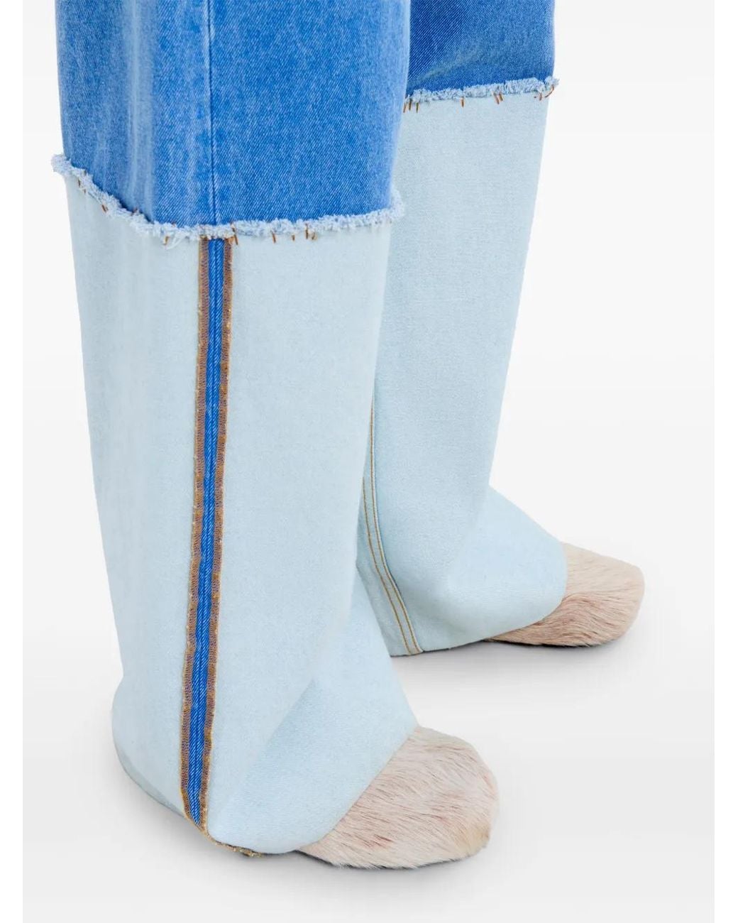 Marni Blue Turn Up-Hem Jeans for men