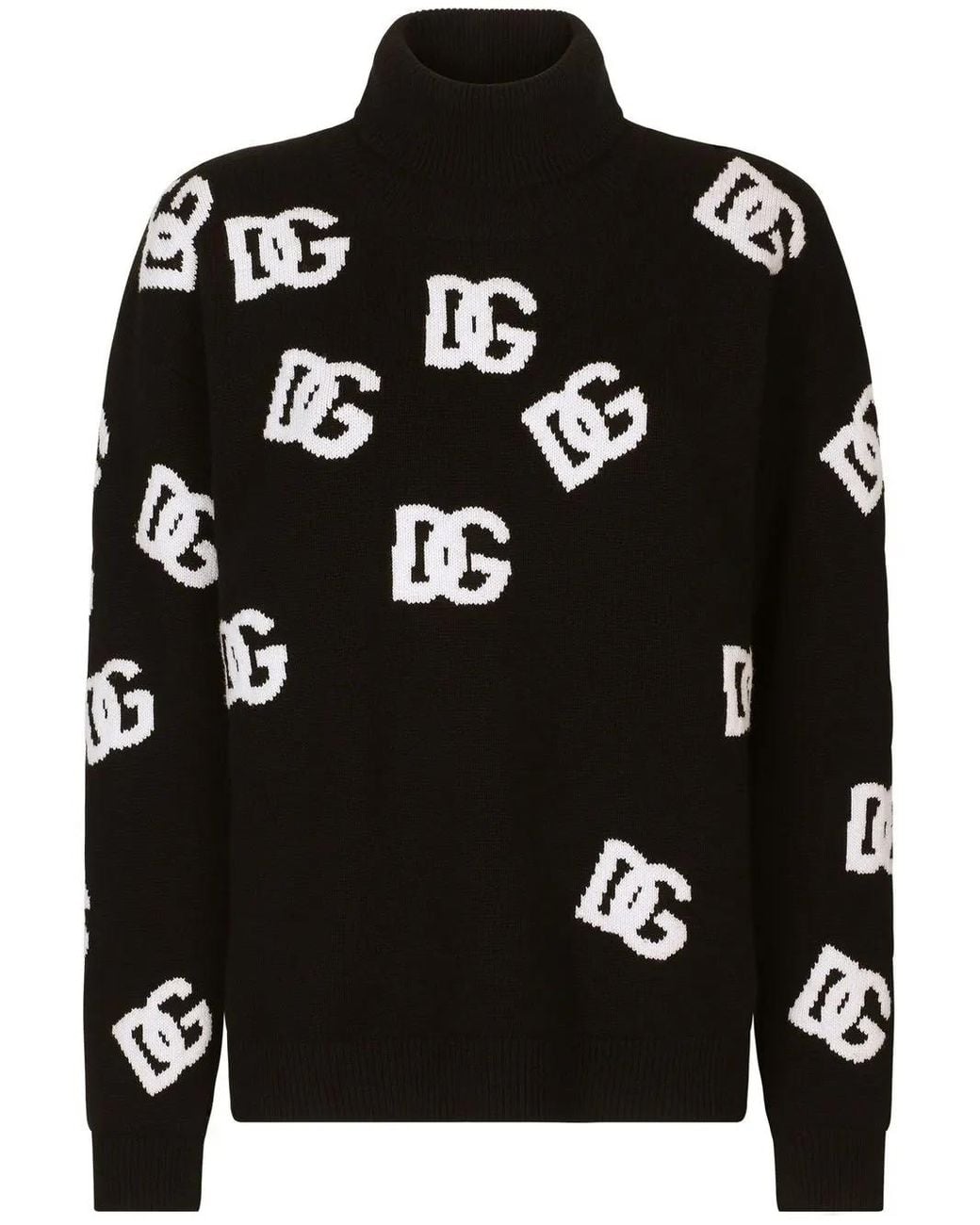 Dolce & Gabbana Black Luxurious Wool Turtleneck Sweater For