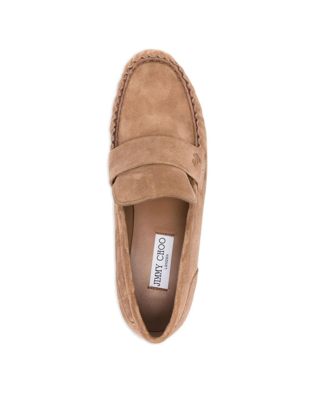 Jimmy Choo Natural Ellis Suede Loafers
