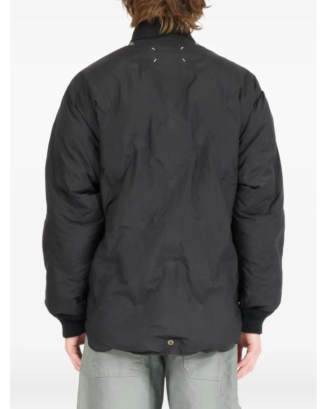 Maison Margiela Gray Buttoned-Up Padded Jacket for men