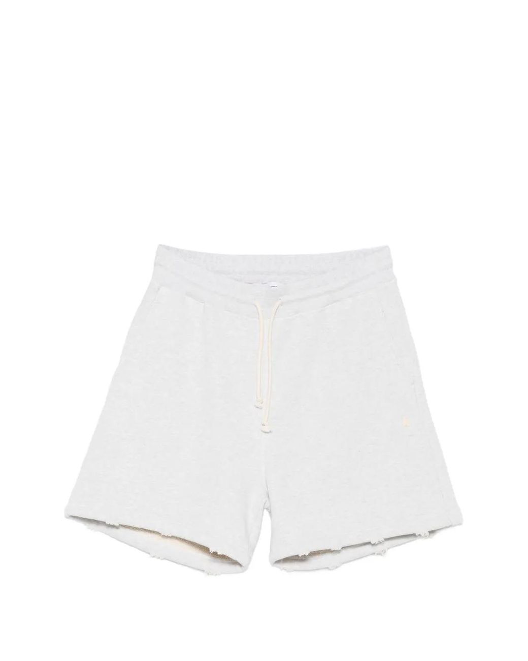 Golden Goose Deluxe Brand White Short De Sport À Bords Francs