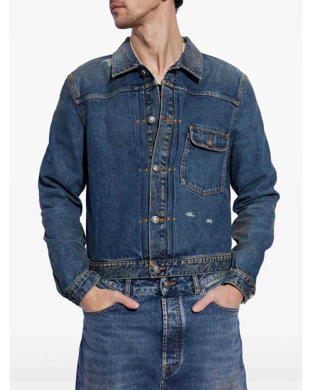 Palm Angels Blue Denim Jacket for men