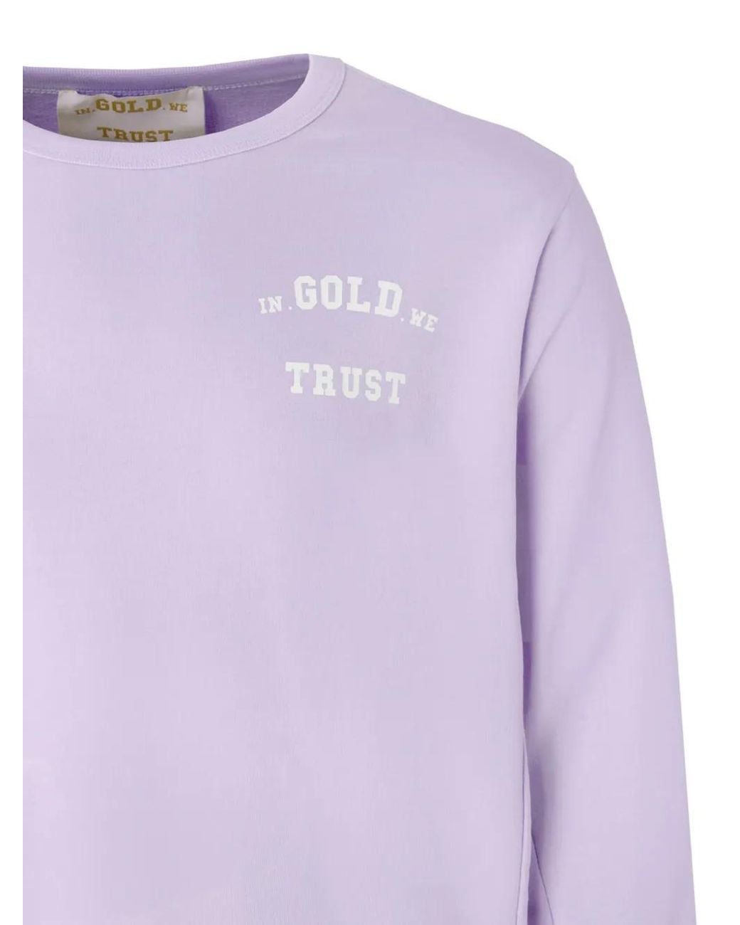 In Gold We Trust Purple The Slim 2.0 Logo-Print Sweater for men