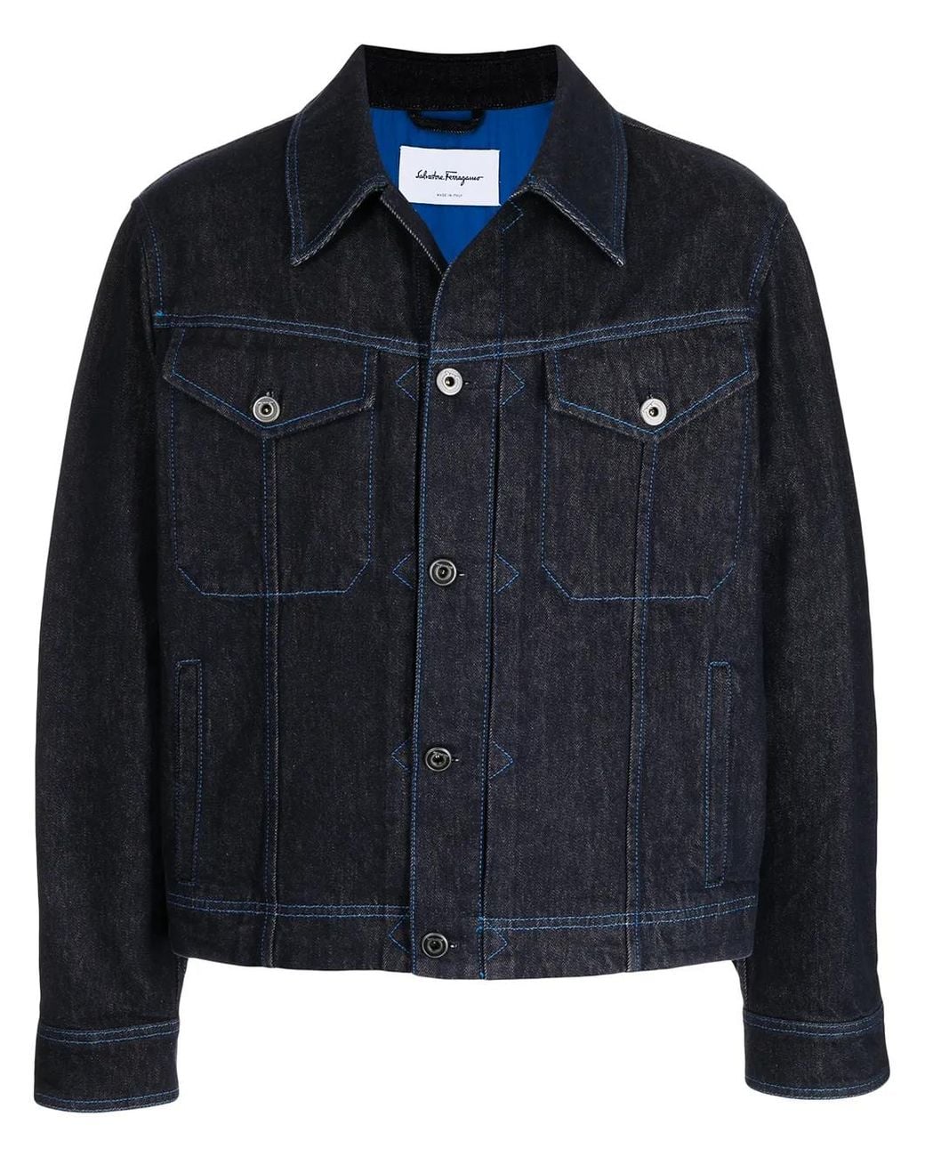 Ferragamo Denim Jack in het Blue voor heren