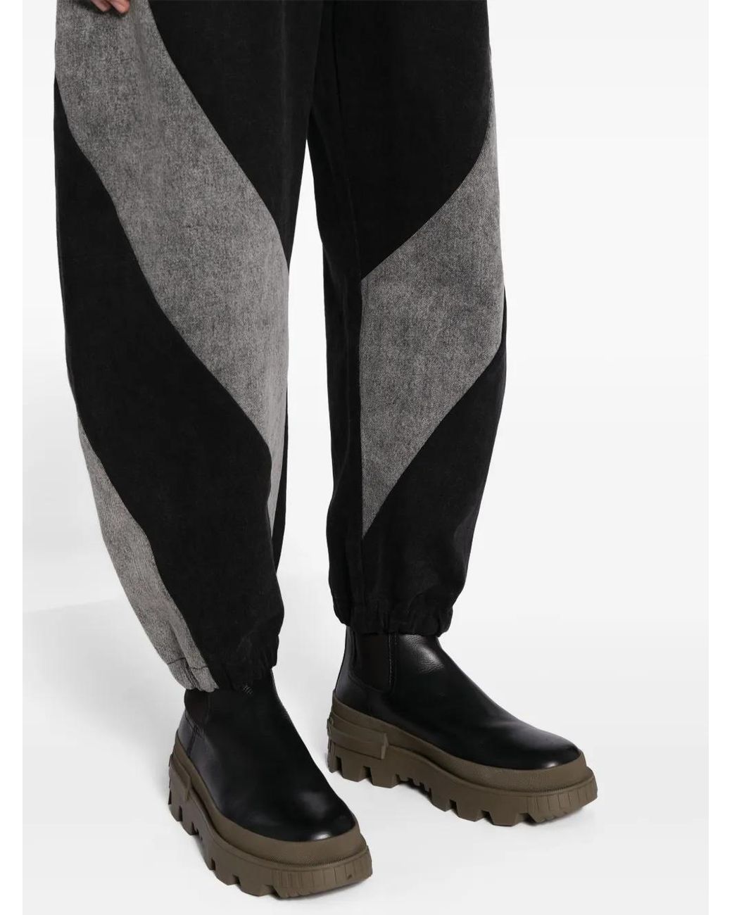 CROQUIS Black Two-Tone Baggy Jeans for men