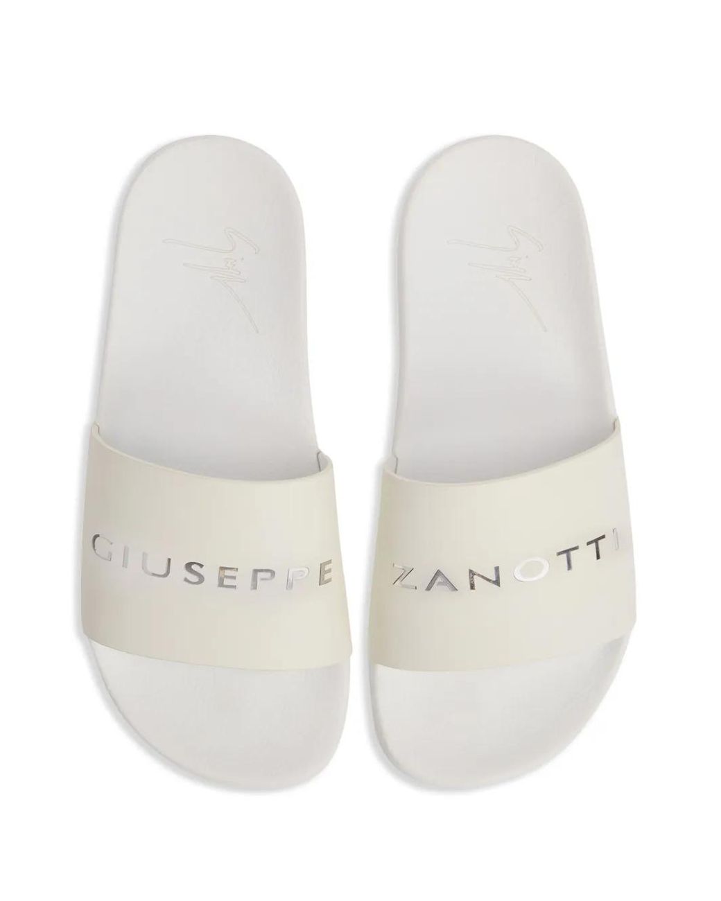 Giuseppe Zanotti White Brett Flat Slides
