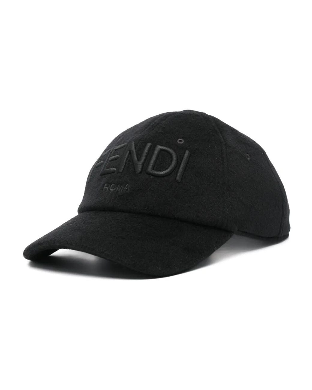 Fendi Wollen Honkbalpet in het Black voor heren