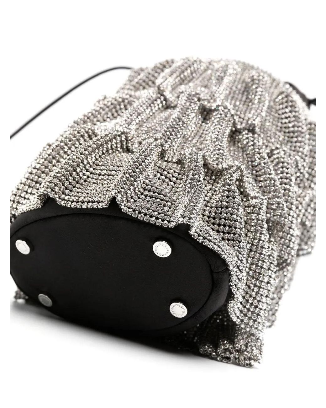 Alexander Wang White Crystal Mesh Bucket Bag - Women's - Crystal/polyester/calf Leather