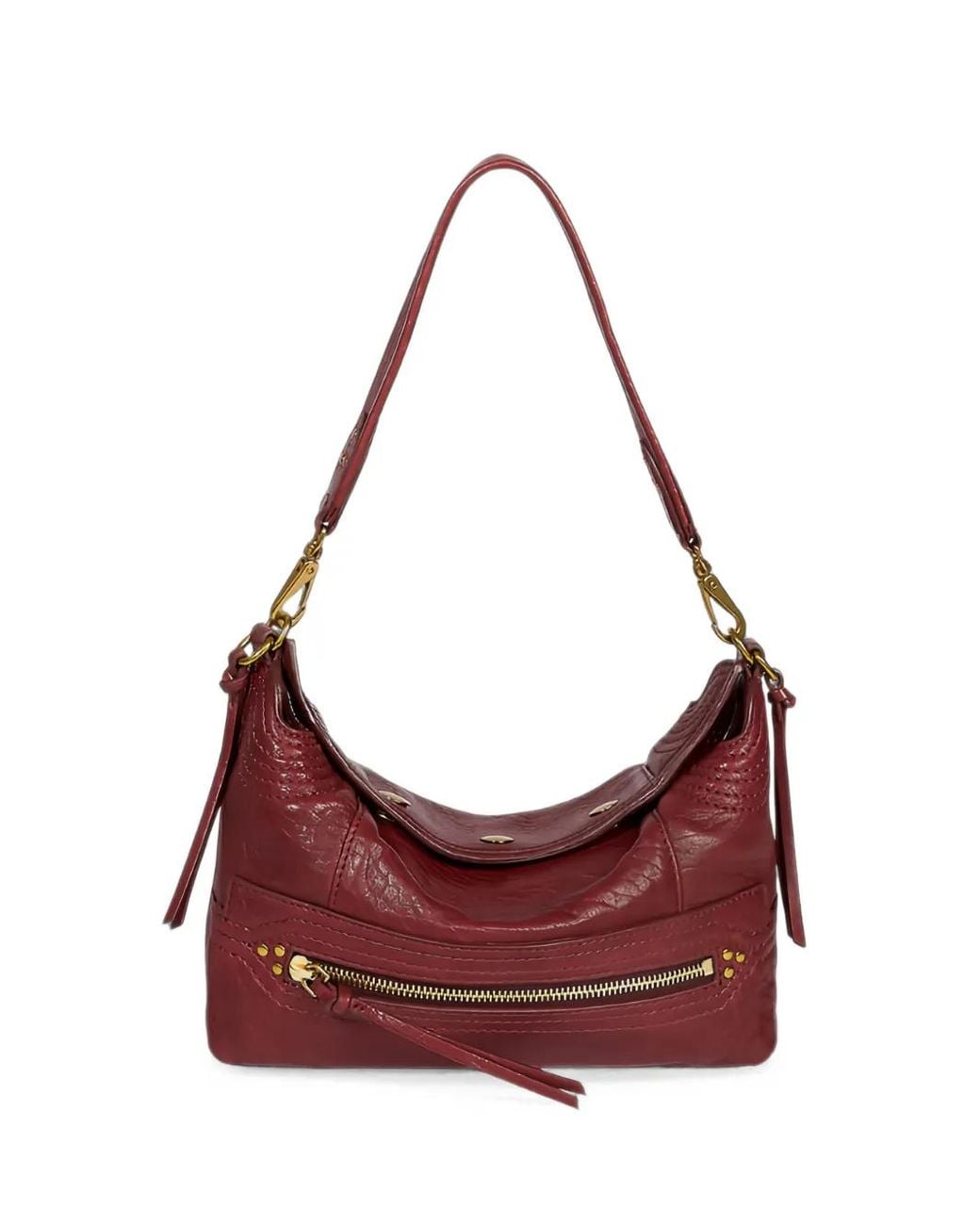 Jérôme Dreyfuss Purple Small Lucky Leather Shoulder Bag