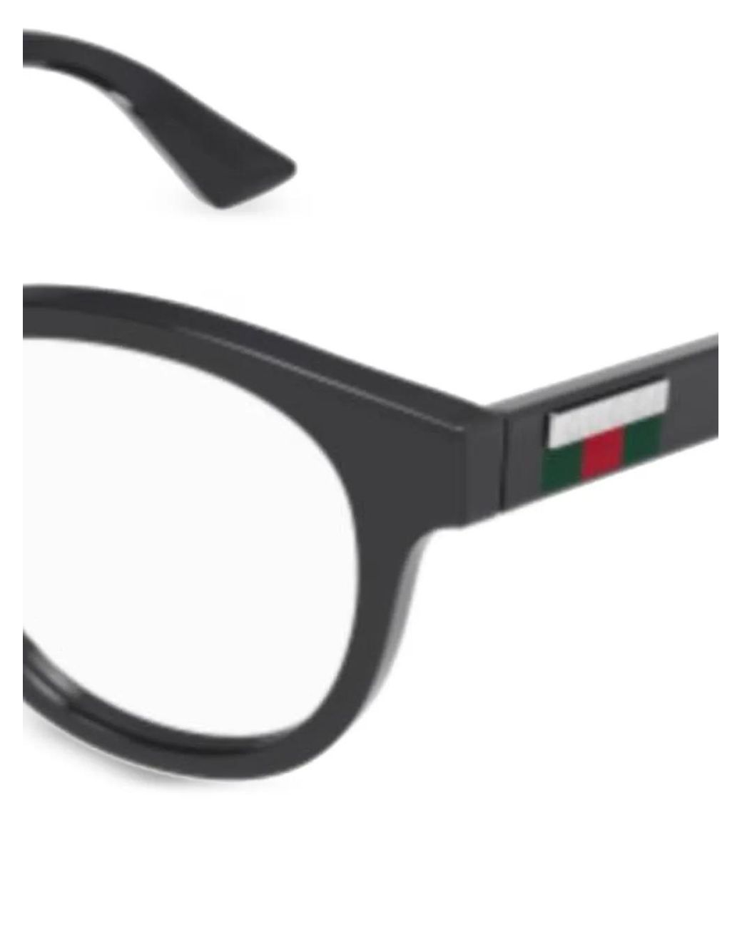 Gucci Black Web-Stripe Glasses for men