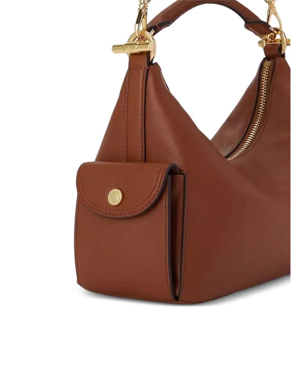 Ralph Lauren Brown Small Blaike Leather Shoulder Bag
