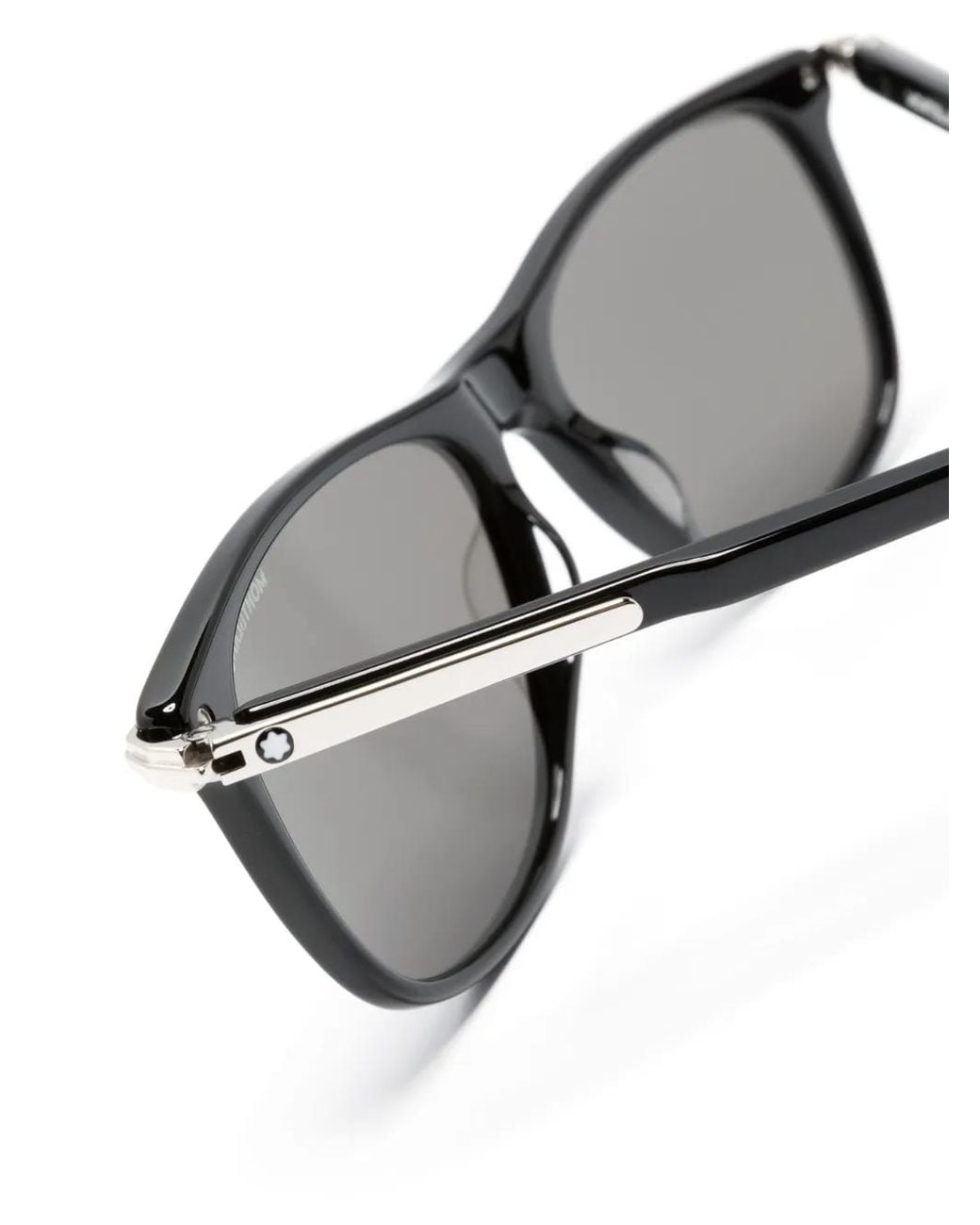 MONT BLANC EYEWEAR Gray Logo-Plaque Square-Frame Sunglasses for men