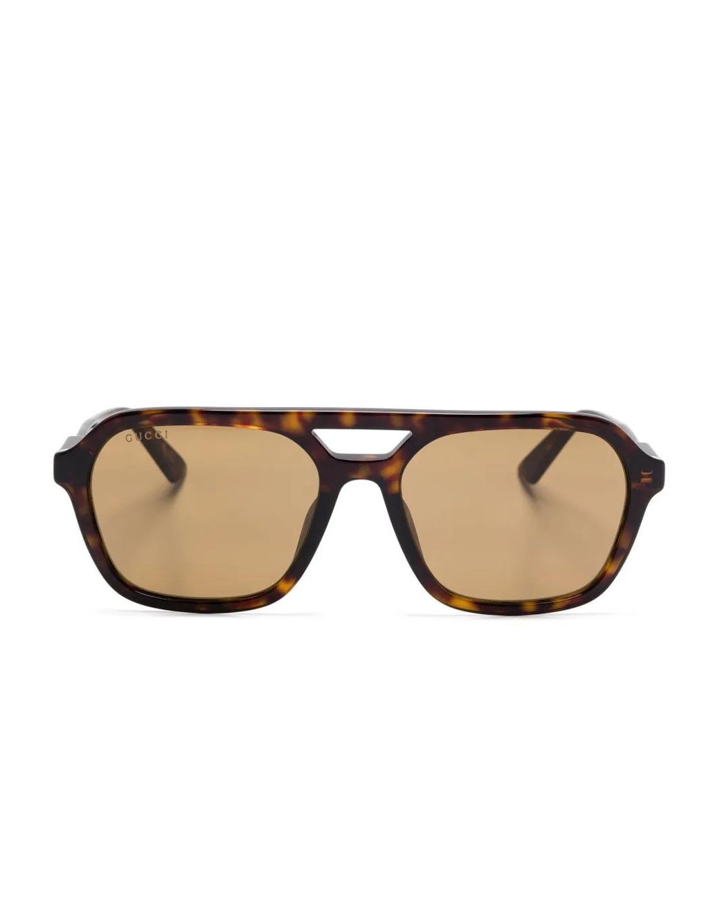 Gucci Natural Getönte Pilotenbrille