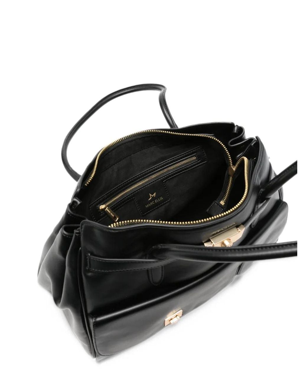 Marc Ellis Black Holley Twist-Lock Shoulder Bag