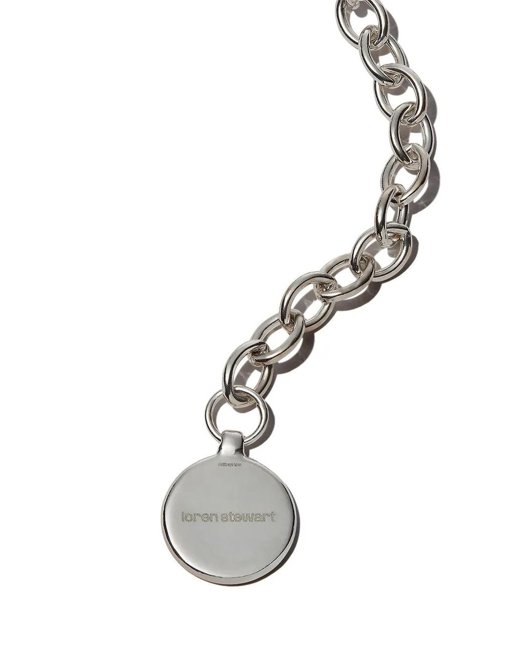 Loren Stewart Metallic Medallion Melt Chain Disc Necklace