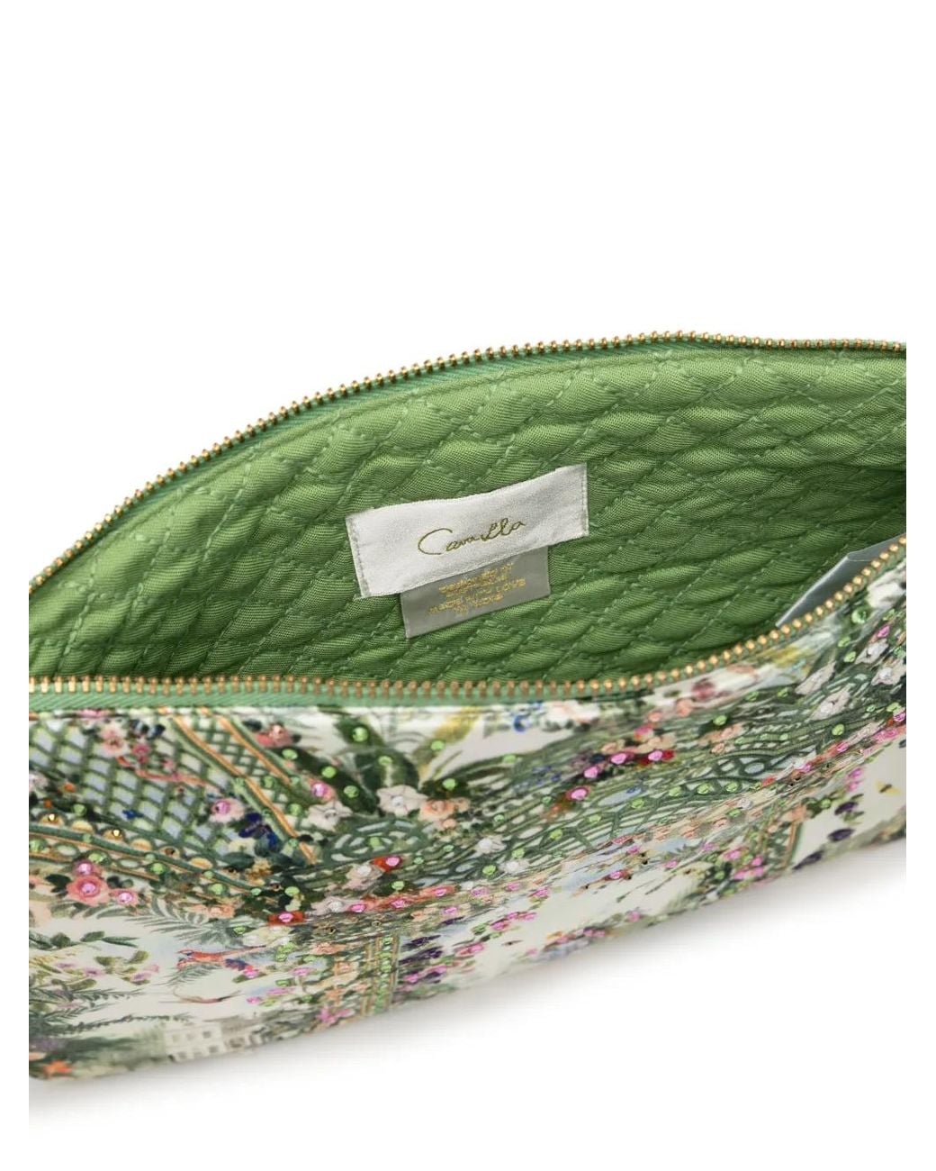 Camilla Metallic Pochette Scarf Imprimé Foulard À Fleurs