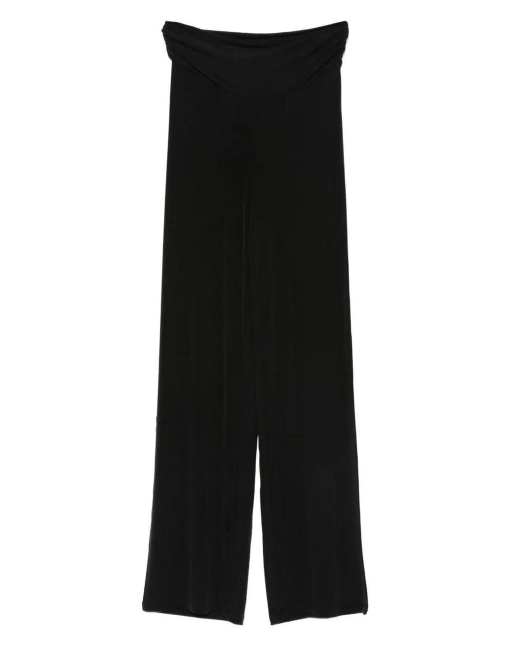 AYA MUSE Black Ruched Trousers