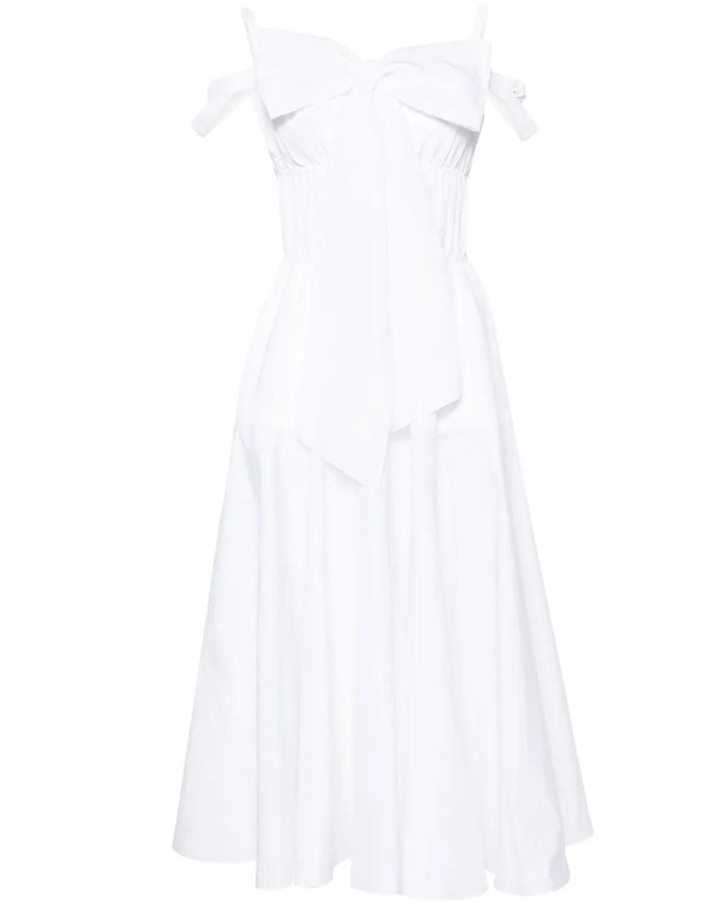 Patou Cocktailjurk Met Strikdetail in het White