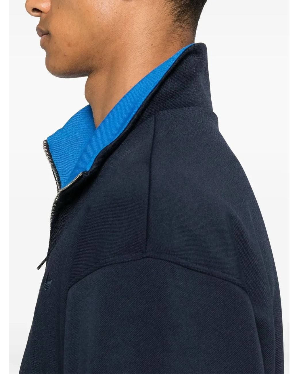Adidas Blue Trefoil-Logo Track Jacket