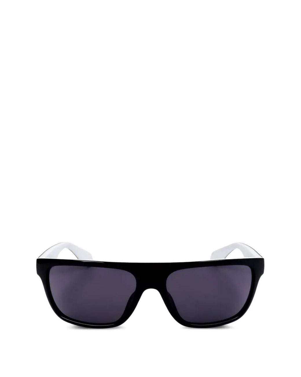 Adidas Blue Logo-Print Rectangle-Frame Sunglasses for men