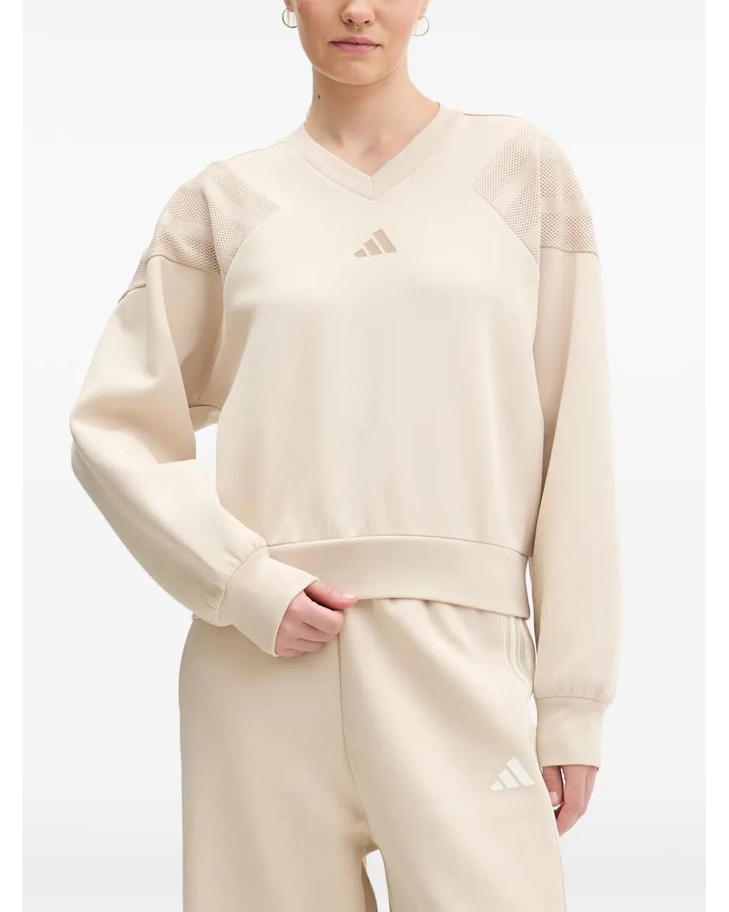 Adidas Natural Future Icons Mesh-Panel Sweatshirt